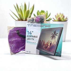 Trexonic Portable 14" LED TV - PURPLE